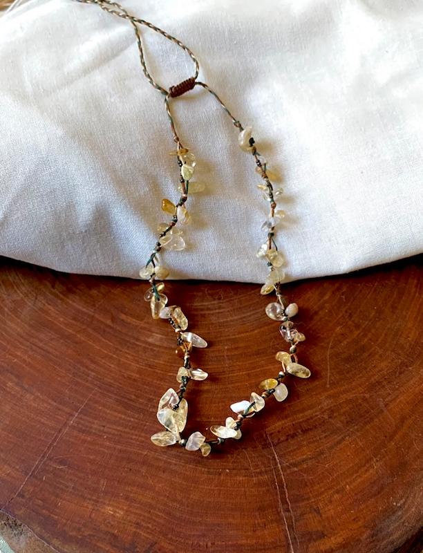 گردنبند و چوکر سنگ سیترین