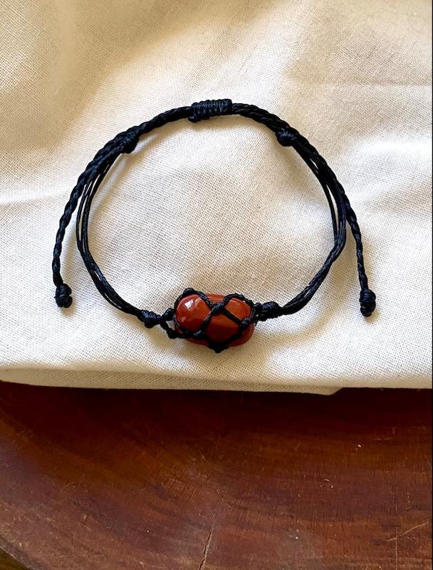 دستبند سنگ جاسپر سرخ