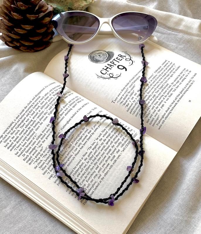 بند عینک سنگ آمیتیست