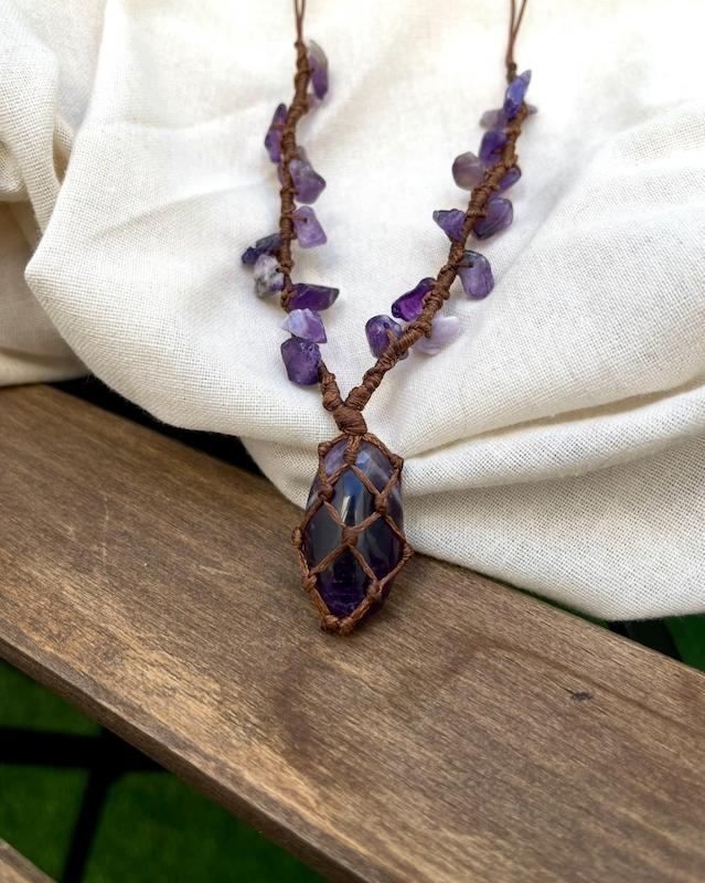 گردنبند سنگ آمیتیست 