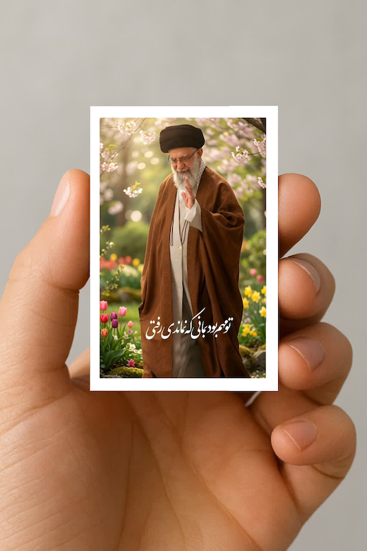 مگنت رهبر شهید (تو مهم بود بمانی که نماندی رفتی)