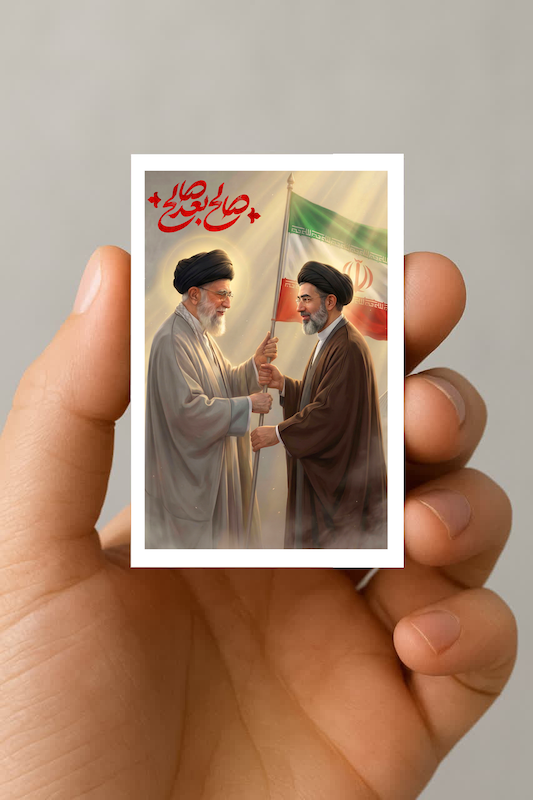 مگنت تصویر سیدعلی خامنه ای و سیدمجتبی خامنه ای