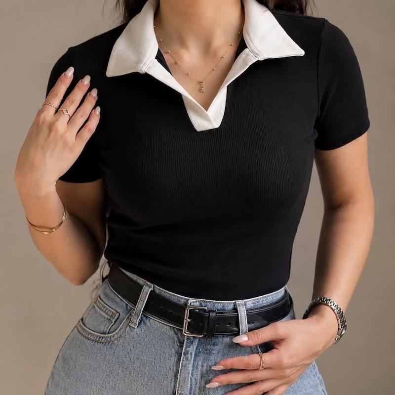 پلو شرت زنانه طرح مایا