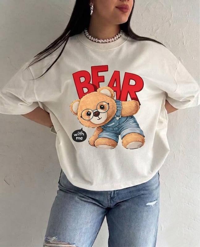 تی شرت باکسی زنانه طرح تدی 10
