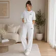 ست تی شرت و شلوار زنانه طرح الو