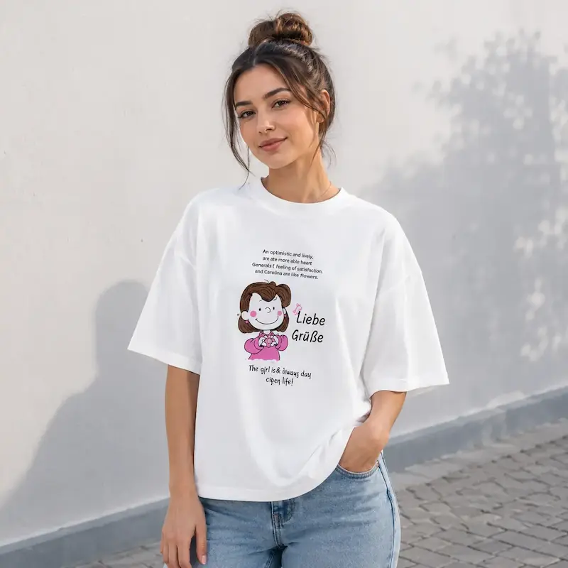 تی شرت باکسی زنانه مدل گود گرل