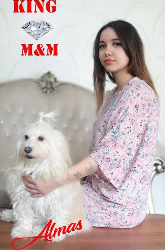 تی شرت لانگ زنانه گیاهی King M&M مدل 500