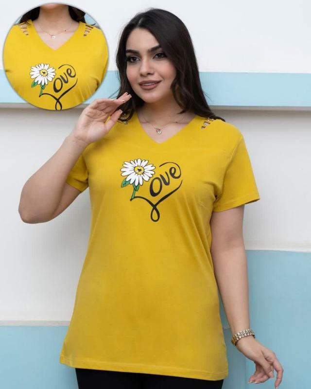 تی شرت زنانه مدل لاو 2