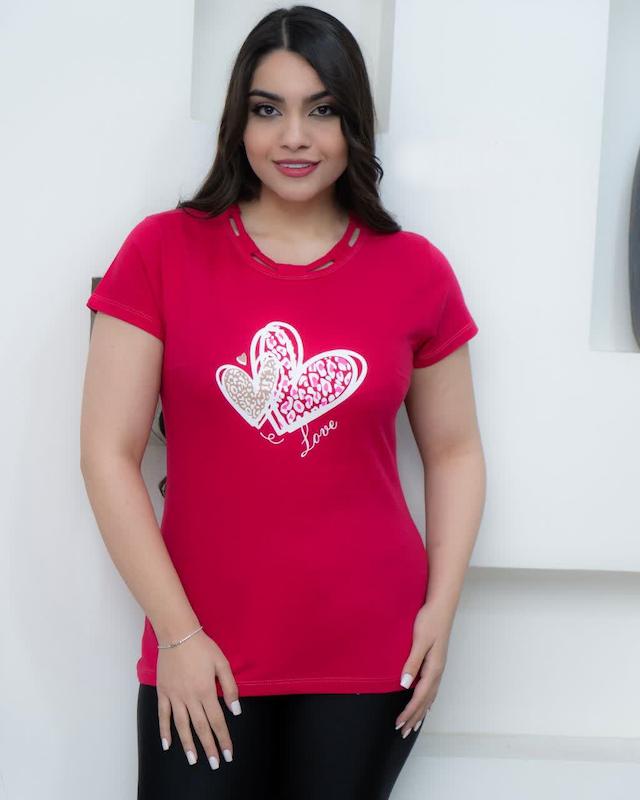 تی شرت زنانه مدل لاو 4