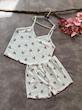 ست تاپ و شورتک کبریتی طرح آلبالویی