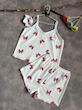 ست تاپ و شورتک کبریتی طرح پاپیون 2