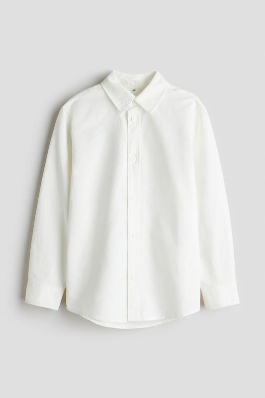 پيراهن آستين بلند لينن سفيد h&m اورجينال