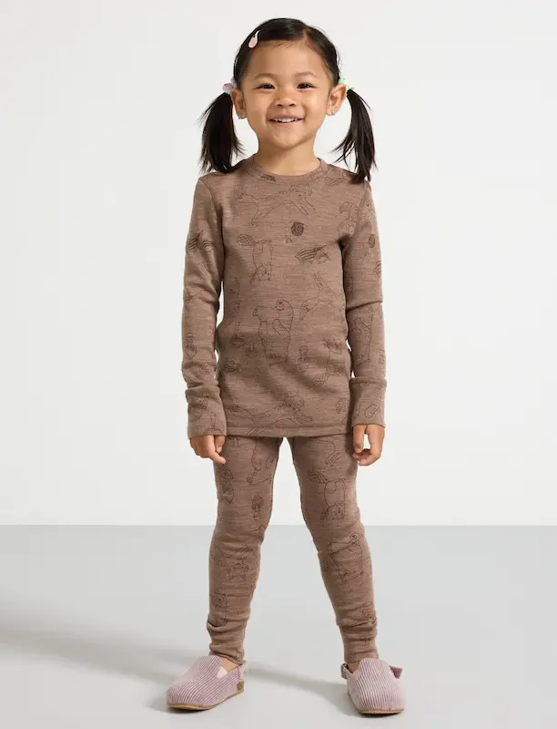 بلوز شلوار سنجاب قهوه اي lindex