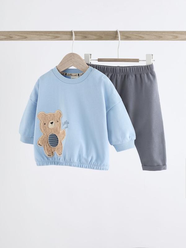 ست بلوز شلوار تدي  آبي next