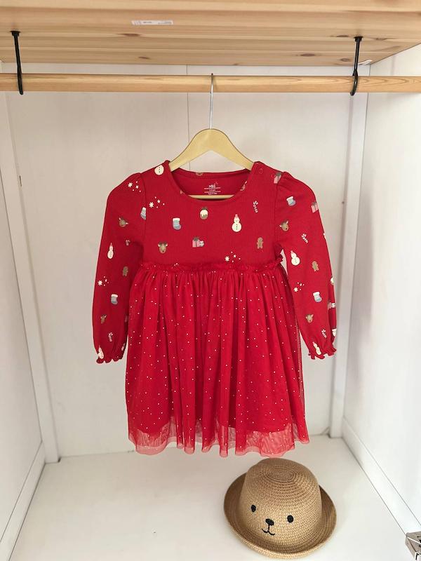 پیراهن قرمز کریسمسی m&S