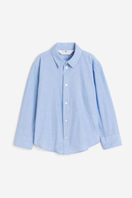 ایرادات جزئی : پیراهن آبی آستین بلند h&m