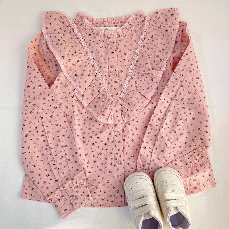 شوميز صورتي گلگلي H&M