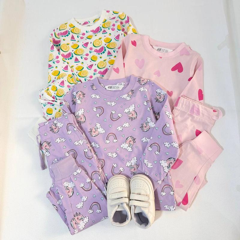 ست بلوز شلوار دخترانه نخي وارداتي🩷🦄🍓