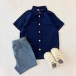 پيراهن آستين كوتاه سرمه اي h&m اورجينال