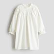 پيراهن سفيد آستين بلند h&m