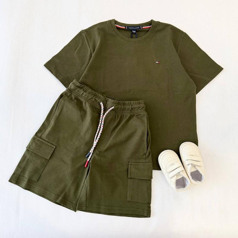 تيشرت و شلوارك سبزصدري جودون tommy اورجينال