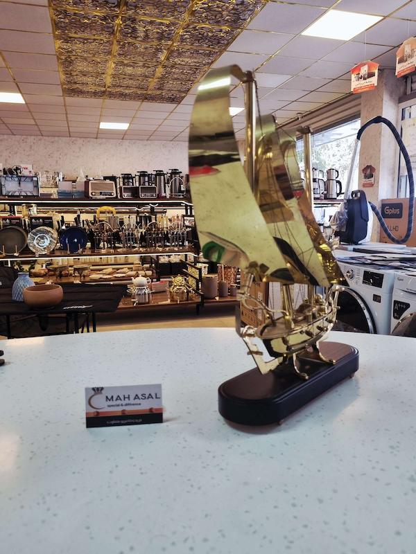 کشتی برنجی دکوری