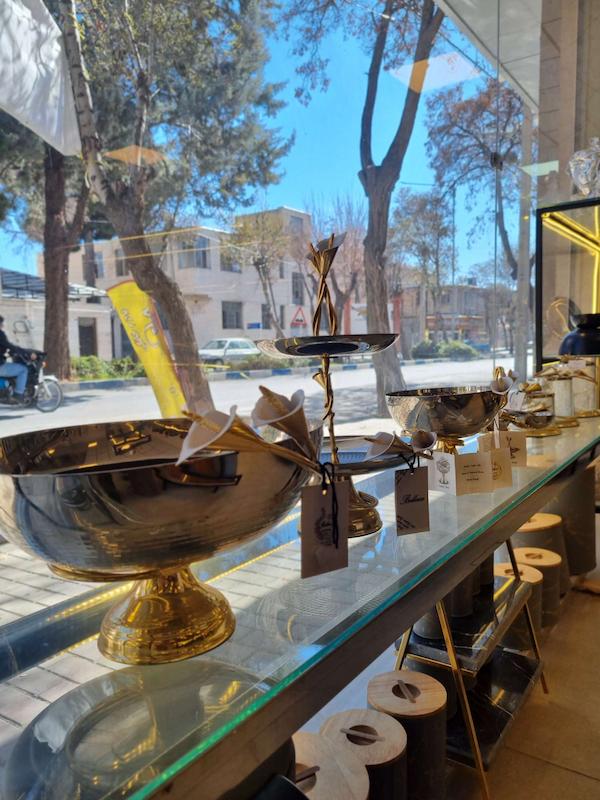 سرویس پذیرایی برنجی وارداتی 4 تیکه