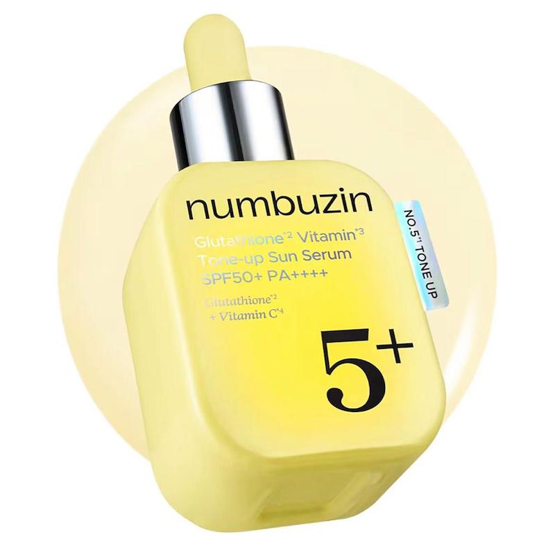 سرم ضدآفتاب تون‌آپ نامبوزین شماره ۵ پلاس | گلوتاتیون + ویتامین کمپلکس SPF50+ PA++++ | ۳۰ میل