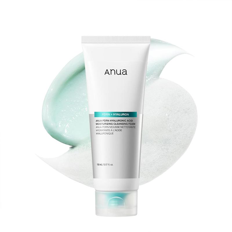 فوم شوینده صورت آنوا PDRN و هیالورونیک اسید | آبرسان و ضد خشکی پوست  Anua PDRN Hyaluronic Acid Moisturizing Cleansing Foam