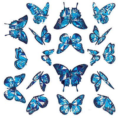 مینی پک پروانه کریستالی آبی