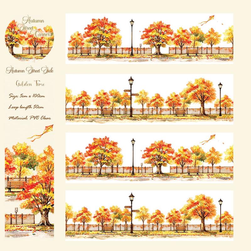 واشی پاییزی Autumn Street Side با طرح خیابان پاییز