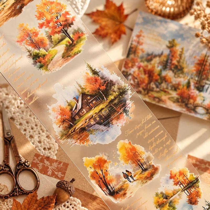 واشی برش خورده Autumn Soul با طرح منظره پاییزی