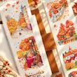 واشی Autumn Corner با طرح باجه تلفن و درخت پاییزی