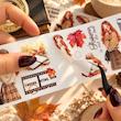 واشی Autumn Girl با طرح کتاب دوربین و برگ پاییزی