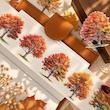 واشی درخت نارنجی و قرمز پاییزی