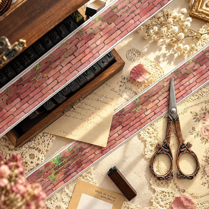 واشی دیوار آجری قدیمی برای ژورنال