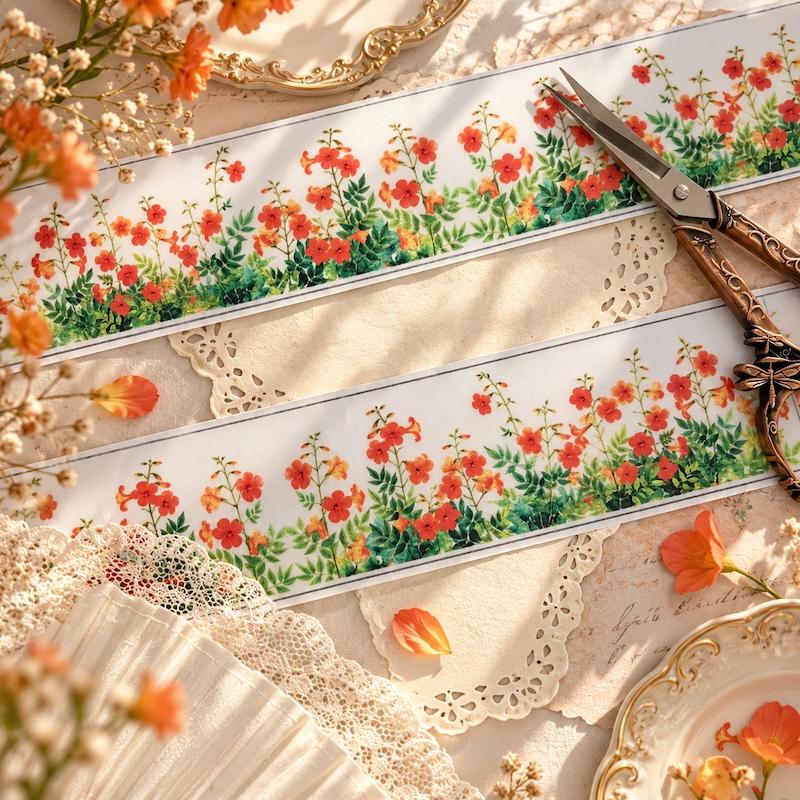 واشی PVC شفاف Cascade Orange عرض 4 سانتی متر
