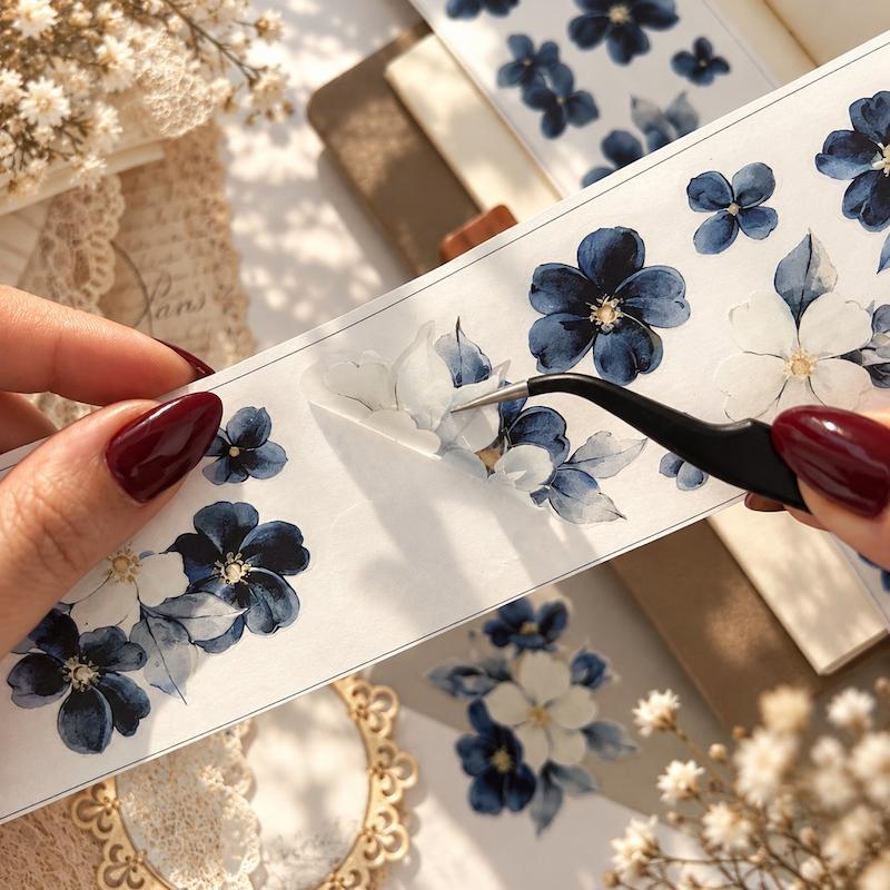 واشی PVC شفاف Narrative Flower عرض 5 سانتی متر