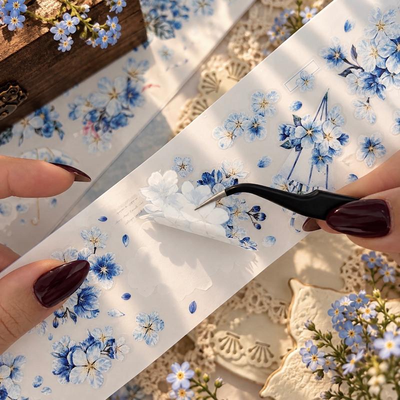 واشی Memory Bloom با طرح گل آبی آبرنگی