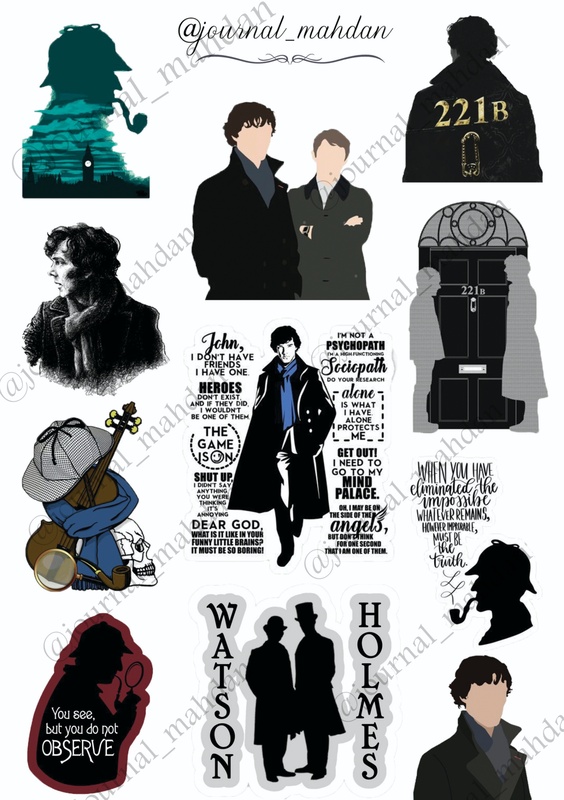 برگه استیکری شرلوک هلمز