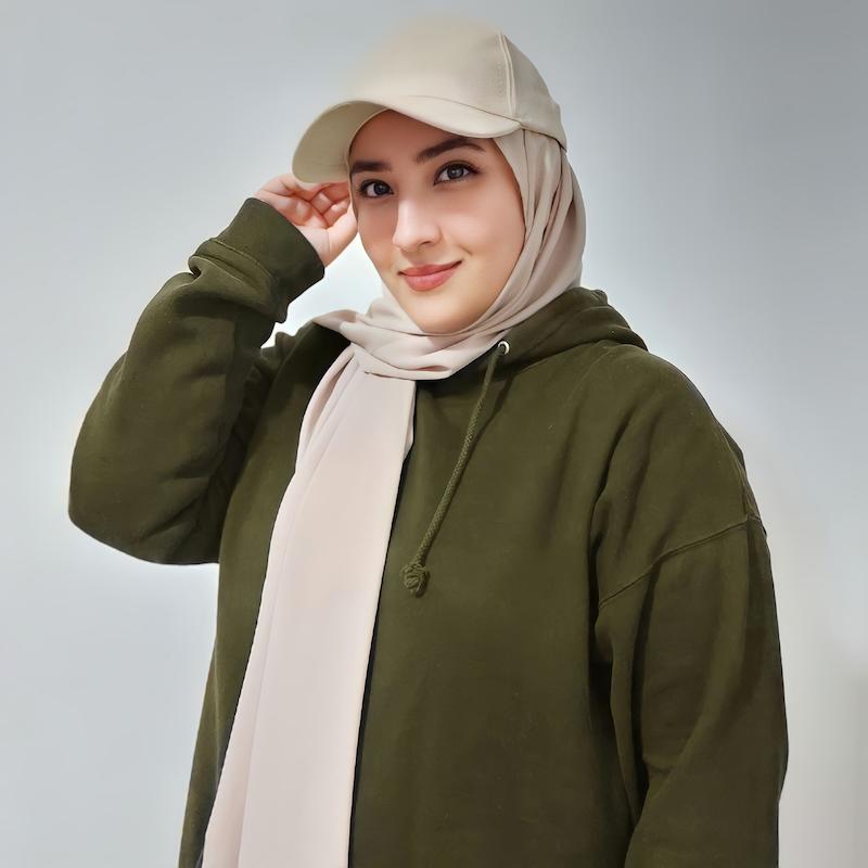 شال نقابدار کرپ حریر