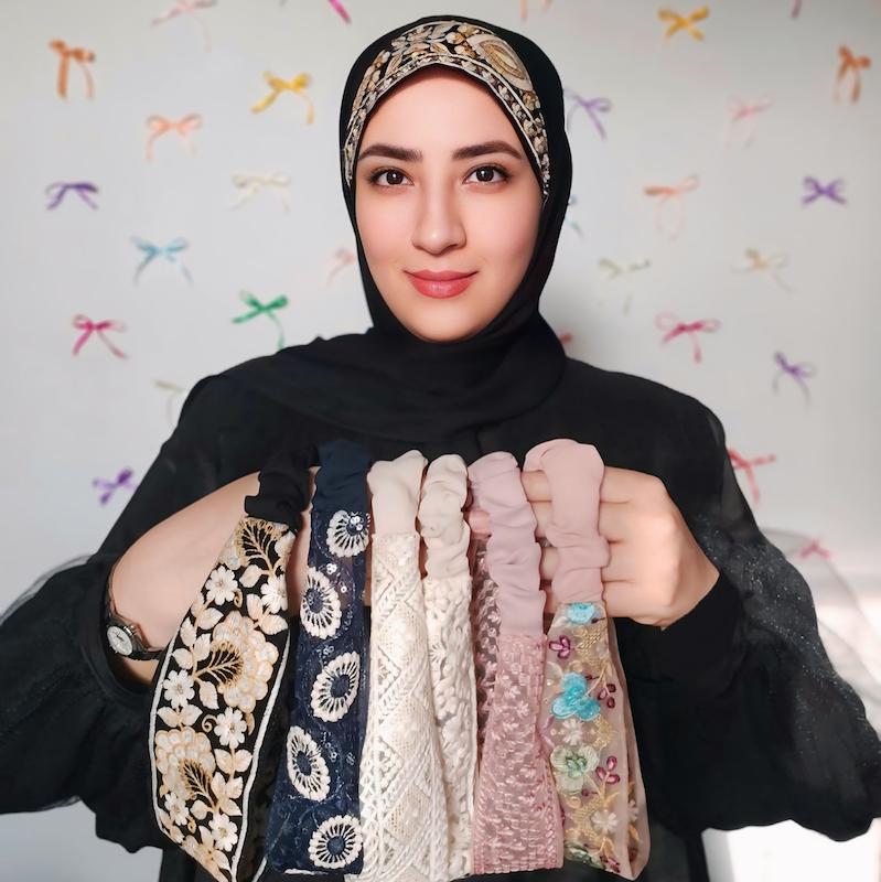 هدبند فانتزی گلدوزی