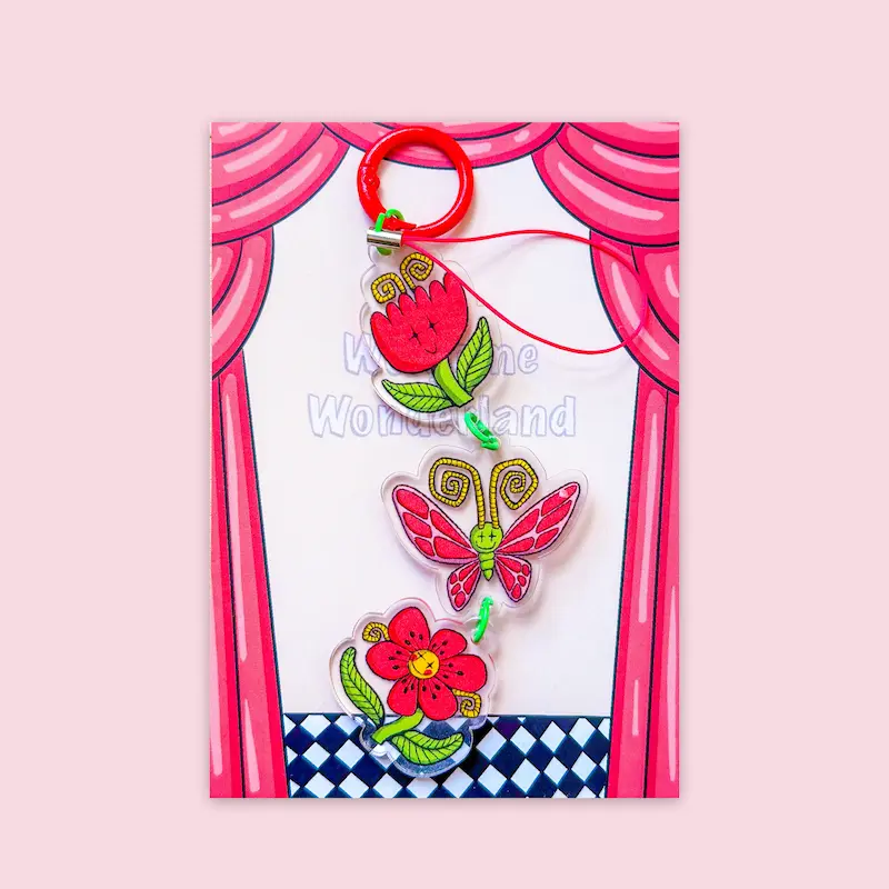 آویز گل و پروانه