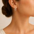 گوشواره ژوپینگ گندمی نگین‌دار