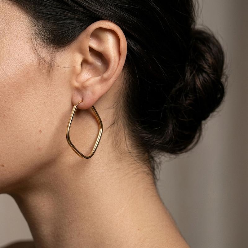 گوشواره حلقه ای  مینیمال 2.53 گرم