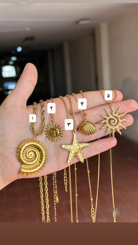 گردنبند وینتج طلایی 