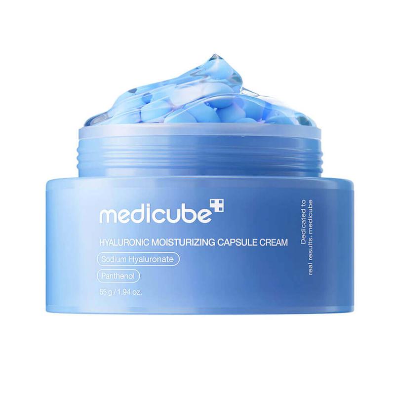 کرم کپسولی مدی کیوب Hyaluronic Acid با نمایش بافت ژلی