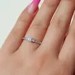 انگشتر سولیتر ژوپینگ (Xuping) تک نگین نقره‌ای