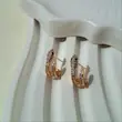 گوشواره YSX طرح مار تمام نگین چشم سبز