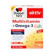 مکمل مولتی‌ویتامین + امگا 3 کودکان اصل آلمان داپل‌هرتز  – 27 عدد ژل‌تب(Doppelherz Multivitamin + Omega 3 Kids Gel-Tabs)